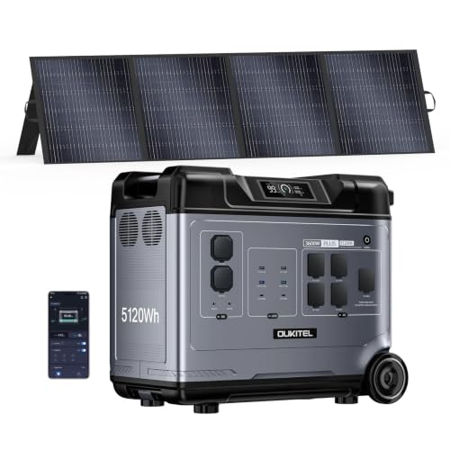 OUKITEL P5000 PLUS 3600W Tragbare Powerstation 5120Wh Solargenerator | 5×3600W AC (7200W