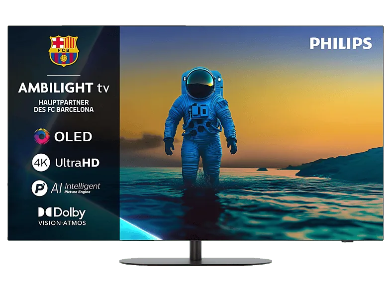 PHILIPS 55OLED810 OLED Ambilight TV (Flat, 55 Zoll / 139 cm, UHD 4K, SMART TV, Ambilight)
