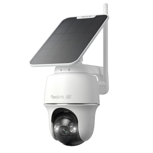 Reolink Erste 4K Solar Überwachungskamera Aussen Akku, Argus PT Ultra + Solarpanel