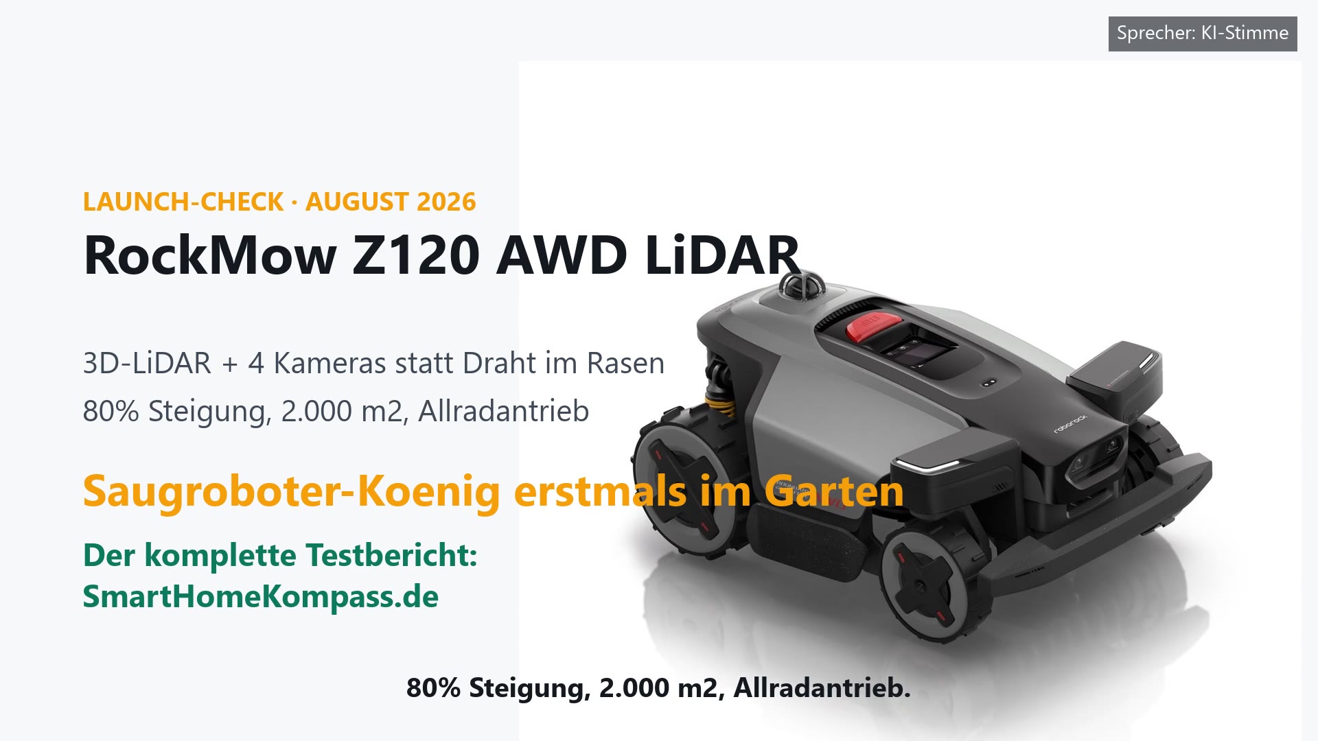 Roborock RockMow Z120 AWD LiDAR