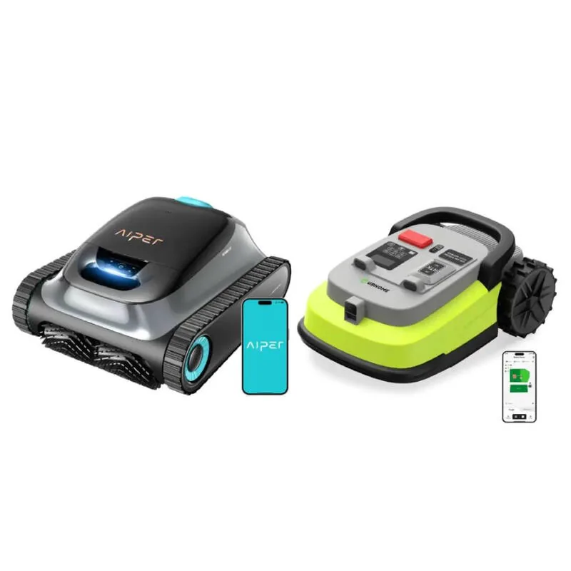 Smart Garden Care Bundle: Aiper Scuba S1 Poolreiniger & UBHOME AI Vision Robotermäher