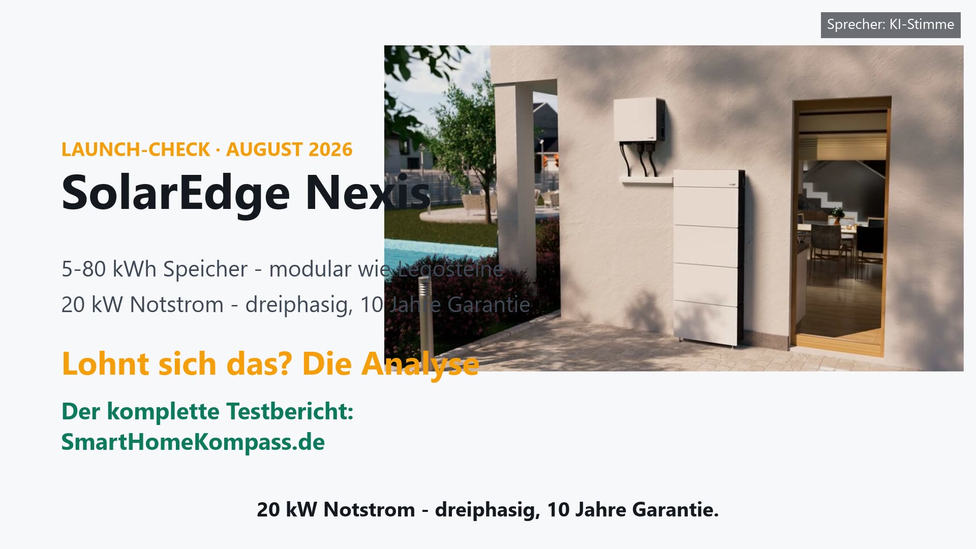 SolarEdge Nexis Heimspeicher-System