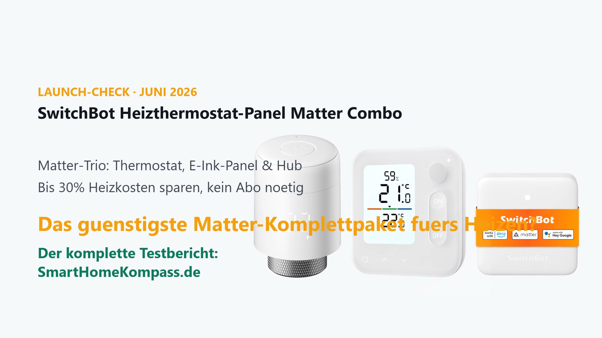 SwitchBot Smart Heizkörperthermostat-Panel Matter Combo
