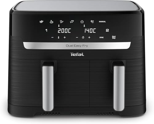 Tefal Dual Easy Fry Heißluftfritteuse 8,3 L mit 2 Kammern | XL-Schublade, 7 Programme