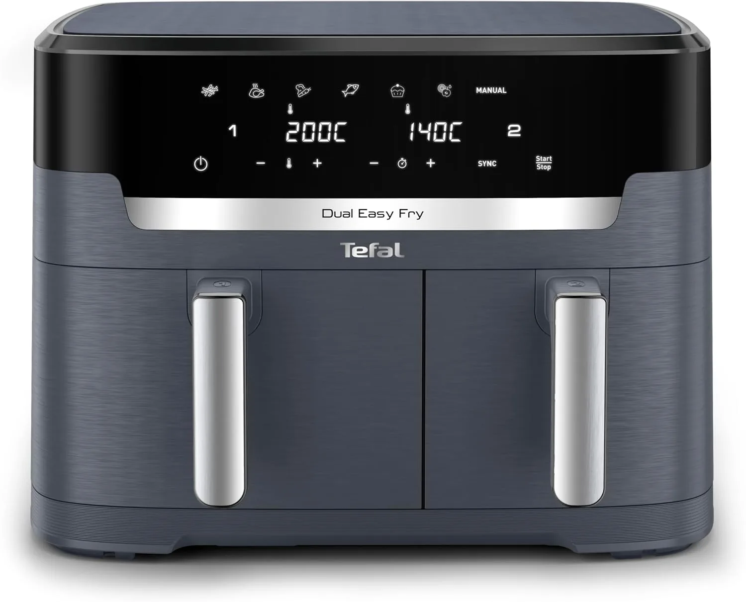 Tefal Dual Easy Fry XXL Doppelkammer-Heißluftfritteuse 11L