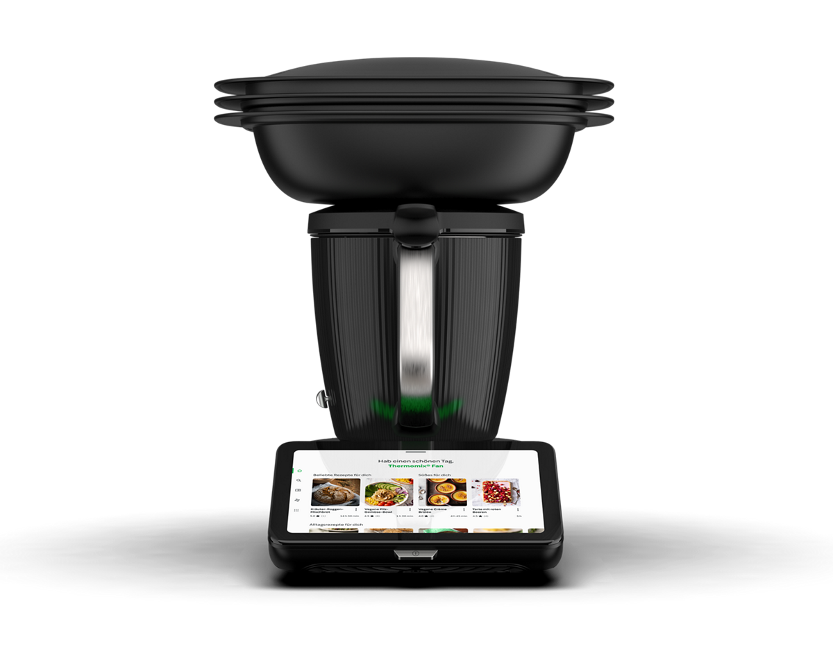 Vorwerk Thermomix TM7 in Schwarz mit Varoma-Aufsatz