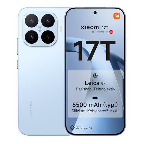 XIAOMI 17T Smartphone 12+512GB, 6500mAh Akku, Leica 5X Telekamera, Blau